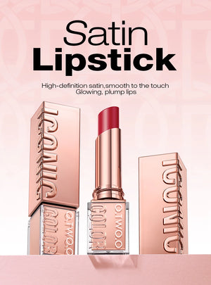 Hydrating Satin Lipstick Long Lasting Moisturizing Nourishing Non Oily Plump Lips Gloss Smooth Formula Glowing Finish