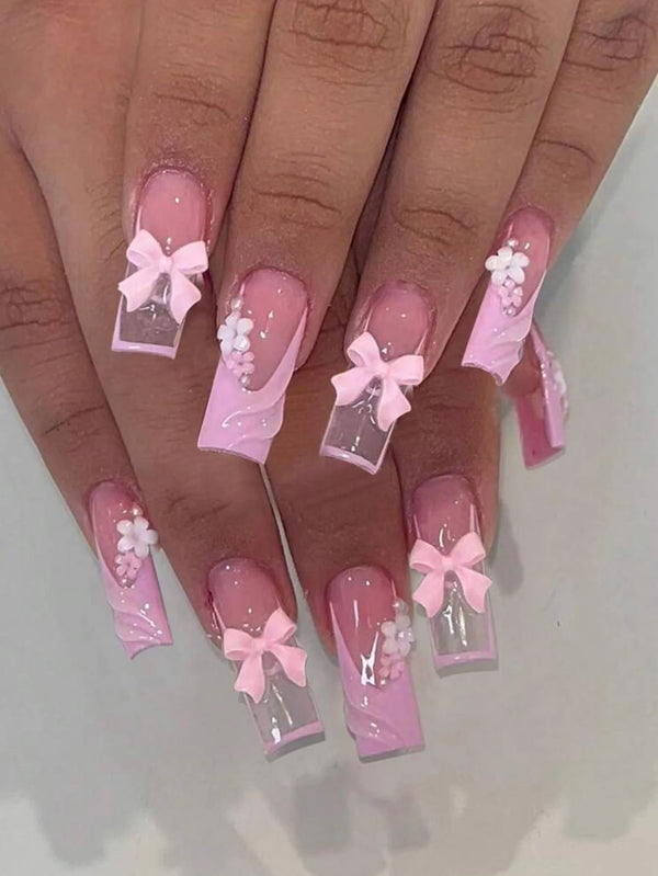 24pcs Coffin Shaped Fake Nails +1 Nail File +1 Jelly 24pcs Coffin Shaped Fake Nails +1 Nail File +1 Jelly