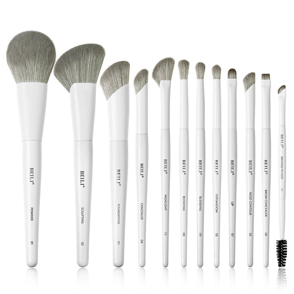 BEILI 12/15-Piece Professional Makeup Brush Set – Vegan & Premium