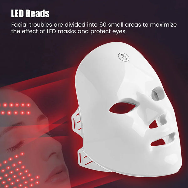 Rechargeable 7-Color LED Facial Mask – Skin Rejuvenation & Lifting