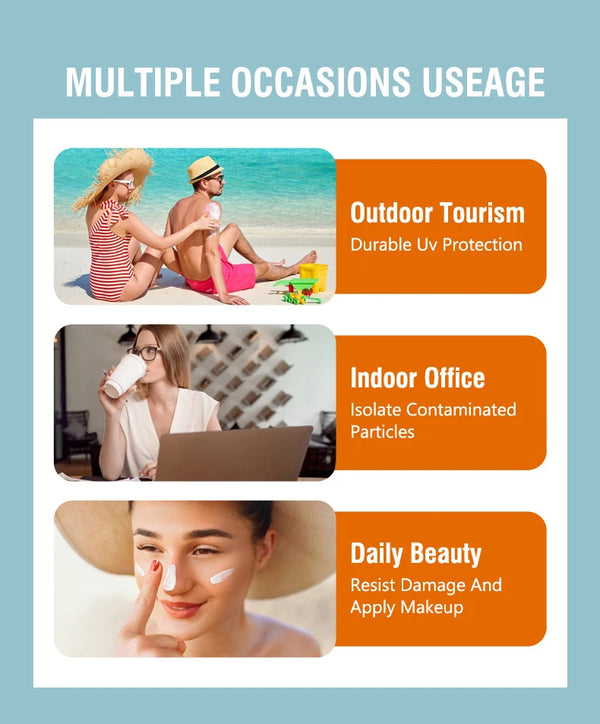 Sunscreen SPF90+ UV Radiation Protection Lsolation Whitening Moisturizing Brightening Face Body Arms Thighs Sunblock Skin Care