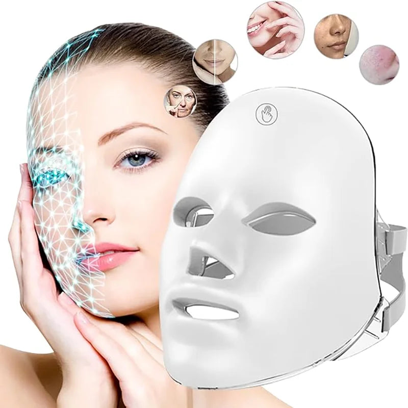 Rechargeable 7-Color LED Facial Mask – Skin Rejuvenation & Lifting