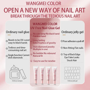 PERFECT COLOR,15ml,nail glue,nail stuff,press on nails,nail art,Quick Drying, Semi Solid, Long Lasting, No UV Light Needed