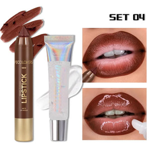 Lipstick Suit, Lip Liner with Lip Gloss, Depicting The Contour of The Lips, Moisturizing The Lips, Charming Lips