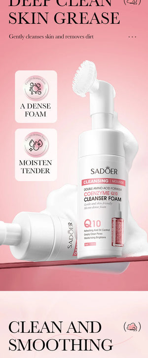 SAODER Q10 Vitamin C Facial Cleanser – Foaming Face Wash