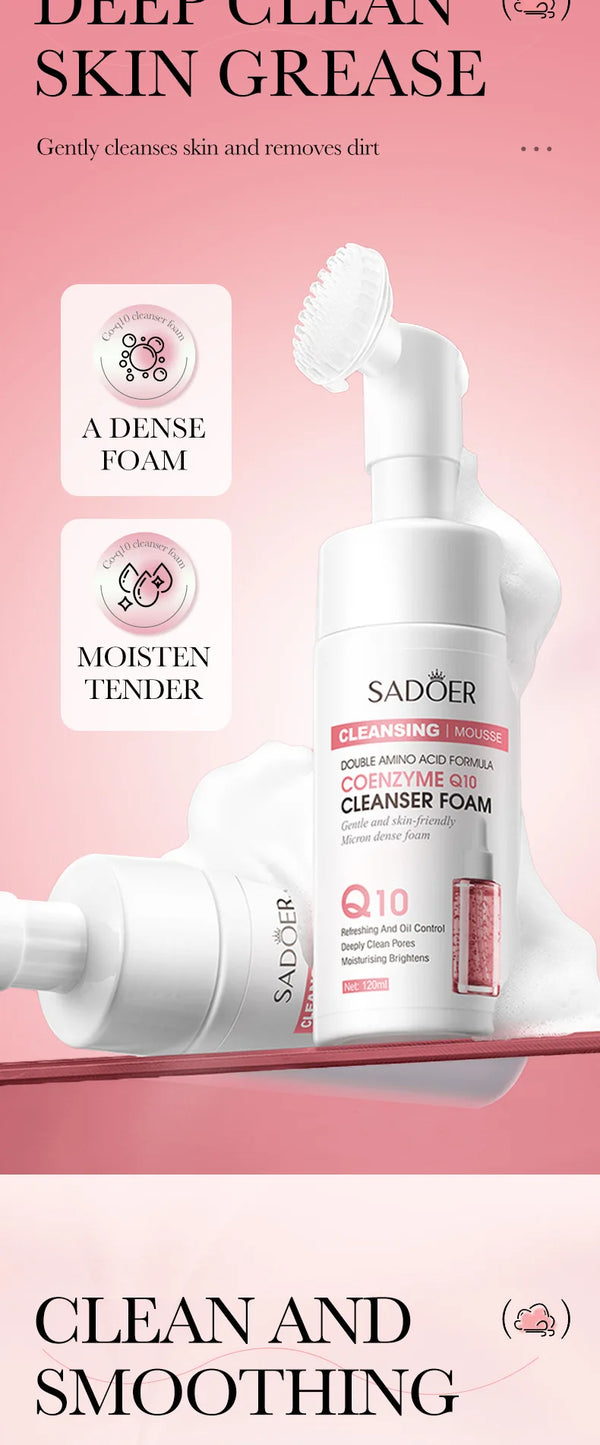 SAODER Q10 Vitamin C Facial Cleanser – Foaming Face Wash