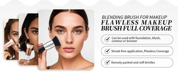 DUcare Foundation Brush Flat Top Kabuki Makeup Brushes Synthetic Hair Liquid Blending Mineral Powder Buffing Stippling Cosmetics