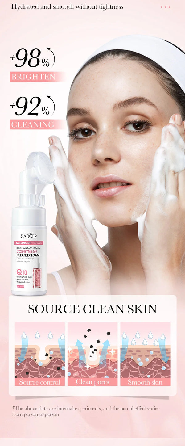 SAODER Q10 Vitamin C Facial Cleanser – Foaming Face Wash