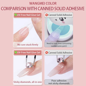 PERFECT COLOR,15ml,nail glue,nail stuff,press on nails,nail art,Quick Drying, Semi Solid, Long Lasting, No UV Light Needed