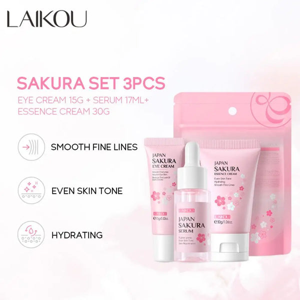 Sakura Skincare Set – Face Cream, Serum, Toner & More