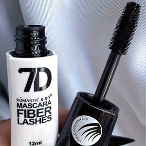 7D Fiber Mascara Ultra Lengthening & Thickening Mascara Brush False Eyelash Effect Waterproof Mascara Black Fiber Mascara