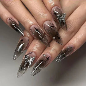 24pcs Coffin Shaped Fake Nails +1 Nail File +1 Jelly 24pcs Coffin Shaped Fake Nails +1 Nail File +1 Jelly