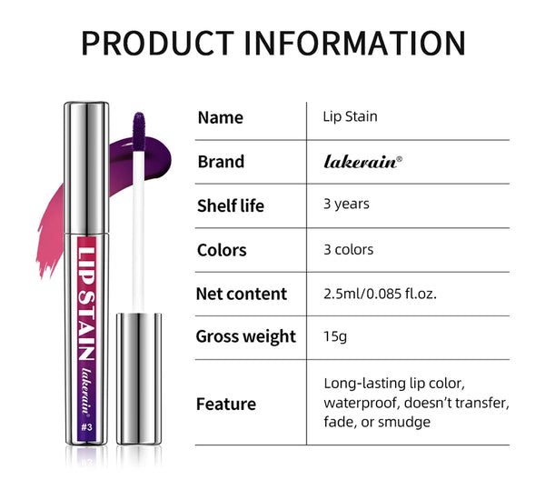 Peel-Off Long-Lasting Waterproof Lip Stain – Pink Tint