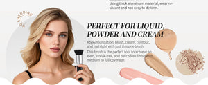 DUcare Foundation Brush Flat Top Kabuki Makeup Brushes Synthetic Hair Liquid Blending Mineral Powder Buffing Stippling Cosmetics
