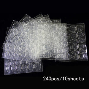 Double Side Nail Glue Sticker Adhesive Tabs for Fake Nails Supre Sticky Waterproof Breathable Nail Jelly Glue