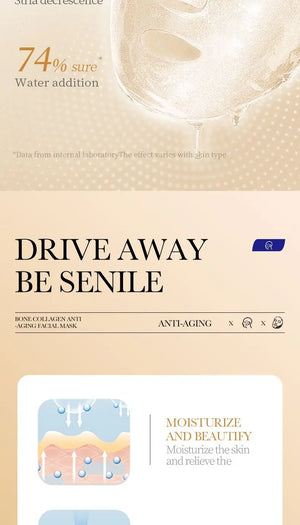 10pcs Collagen Anti-Wrinkle Facial Masks – Anti-Aging & Moisturizing