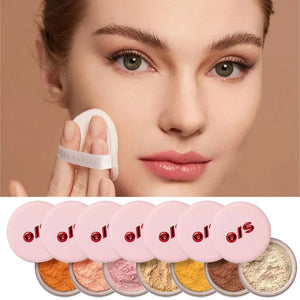 O/S Facial Loose Powder – Long-Lasting & Oil-Control Honey Powder