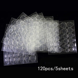 Double Side Nail Glue Sticker Adhesive Tabs for Fake Nails Supre Sticky Waterproof Breathable Nail Jelly Glue