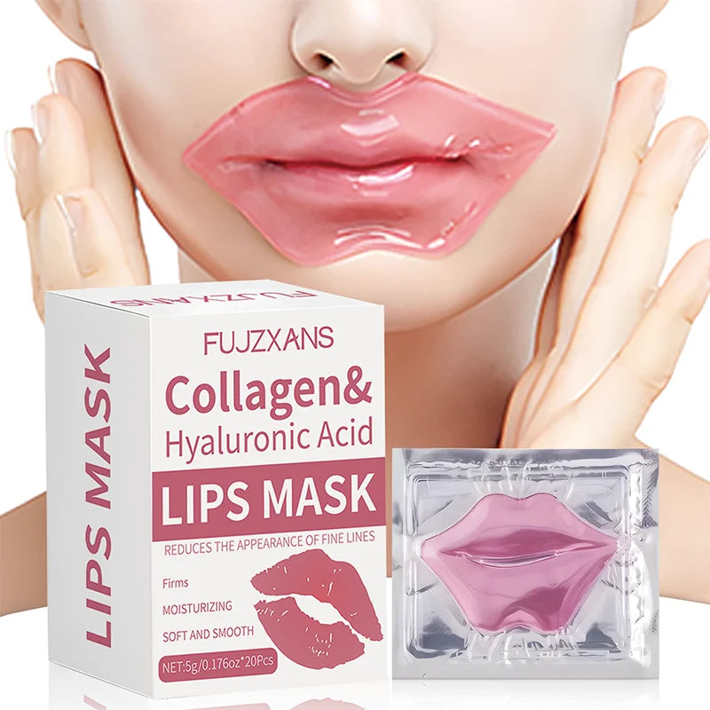20pcs Pink Lip Mask Sheets – Moisturizing & Anti-Aging