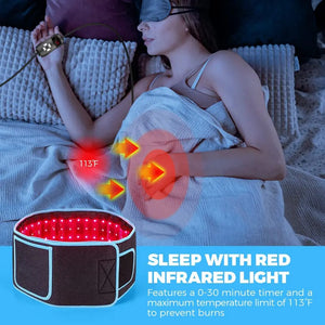 Red & Infrared Light Therapy Belt: 660nm 850nm Slimming & Pain Relief Wrap