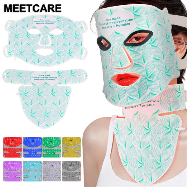 LED 8-Color Face & Neck Mask – Anti-Aging & Skin Tightening