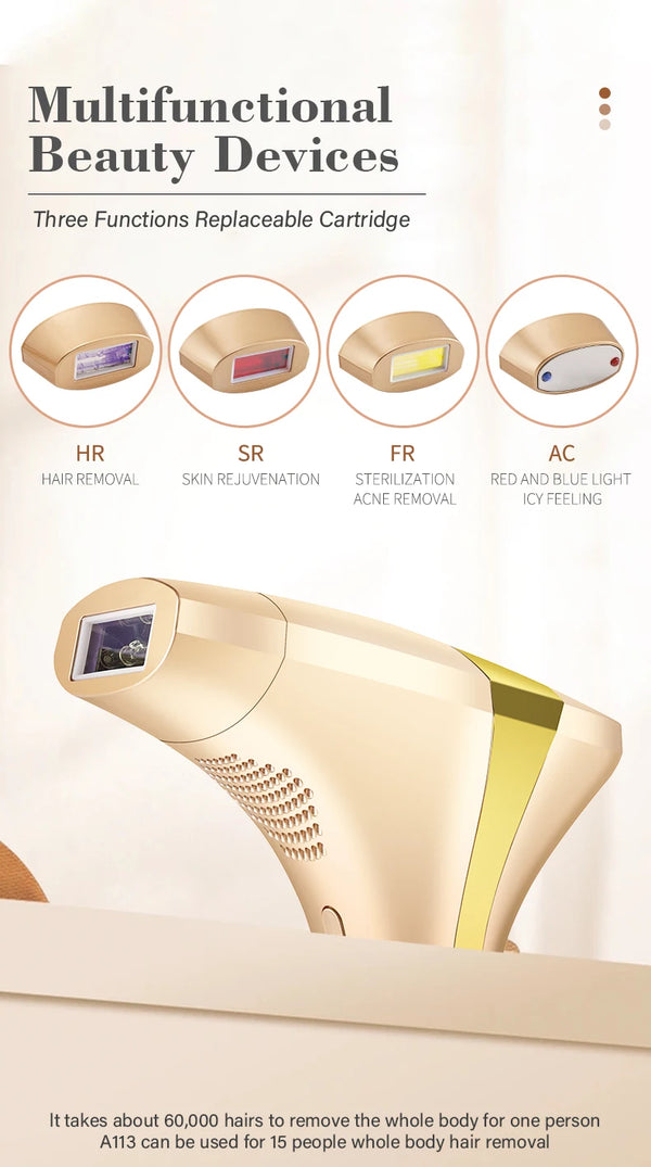KODO 2026 High-end customization ice Laser Hair removal Laser Epilator Permanent IPL Painless Photoepilator 4 in 1 face and body