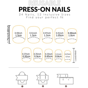 120PCS/Box Black Square Acrylic Press On Fake Nails With Glossy Surface, Reusable, Fully Covered Fake Nails