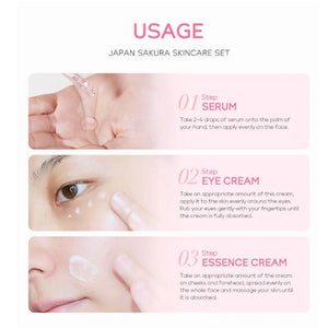 Sakura Skincare Set – Face Cream, Serum, Toner & More