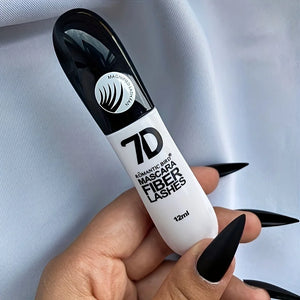 7D Fiber Mascara Ultra Lengthening & Thickening Mascara Brush False Eyelash Effect Waterproof Mascara Black Fiber Mascara