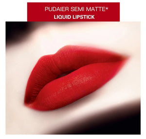 Pudaier Semi Matte Liquid Lipstick Lips Makeup Half Moisturizing Lip Gloss Makeup Cosmetics Moisturizer Lipgloss Make up Batom