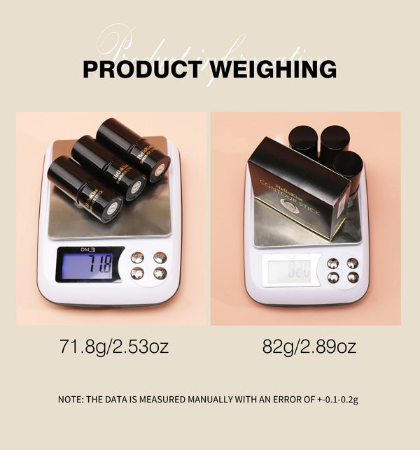 4pcs Cream Contour Kit with Brush – Contour, Highlighter & Blush Sticks