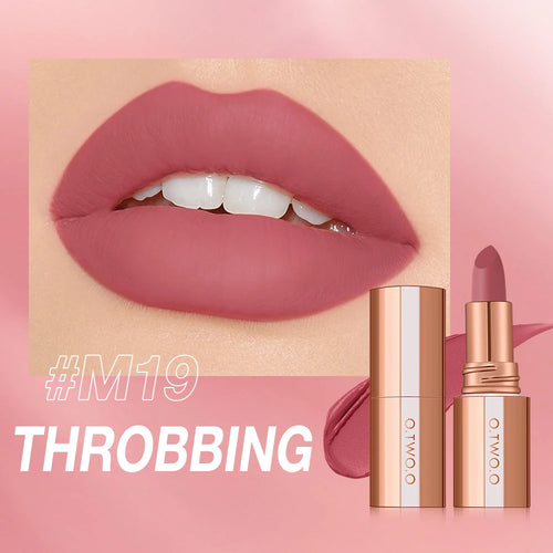 O.TWO.O Matte Lipstick Long Lasting Waterproof Lip Stick Smudge-free Classic Highly Pigmented Velvet Finish Lip Tint Makeup