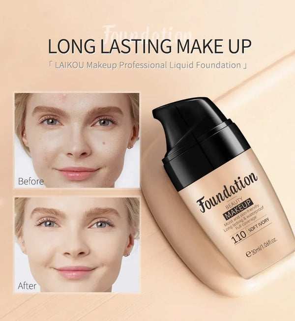 LAIKOU Liquid Foundation – Moisturizing & Long-Lasting