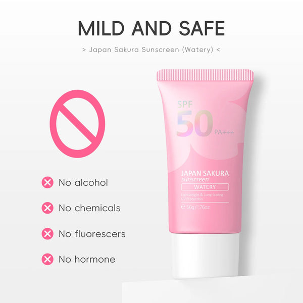 Laikou Sakura Moisturizer Sunscreen Cream Protector Facial Sun Block Spf50 Gel Isolation Lotion  Face Suncream