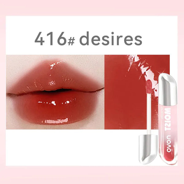 Long-lasting color lipstick, jelly texture lipstick, moisturizing, glossy lip balm, non-greasy, non-fading multi-color lipstick