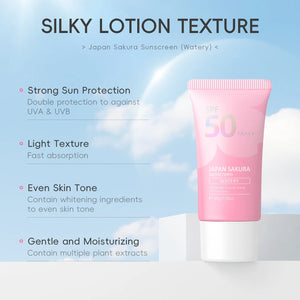 Laikou Sakura Moisturizer Sunscreen Cream Protector Facial Sun Block Spf50 Gel Isolation Lotion  Face Suncream