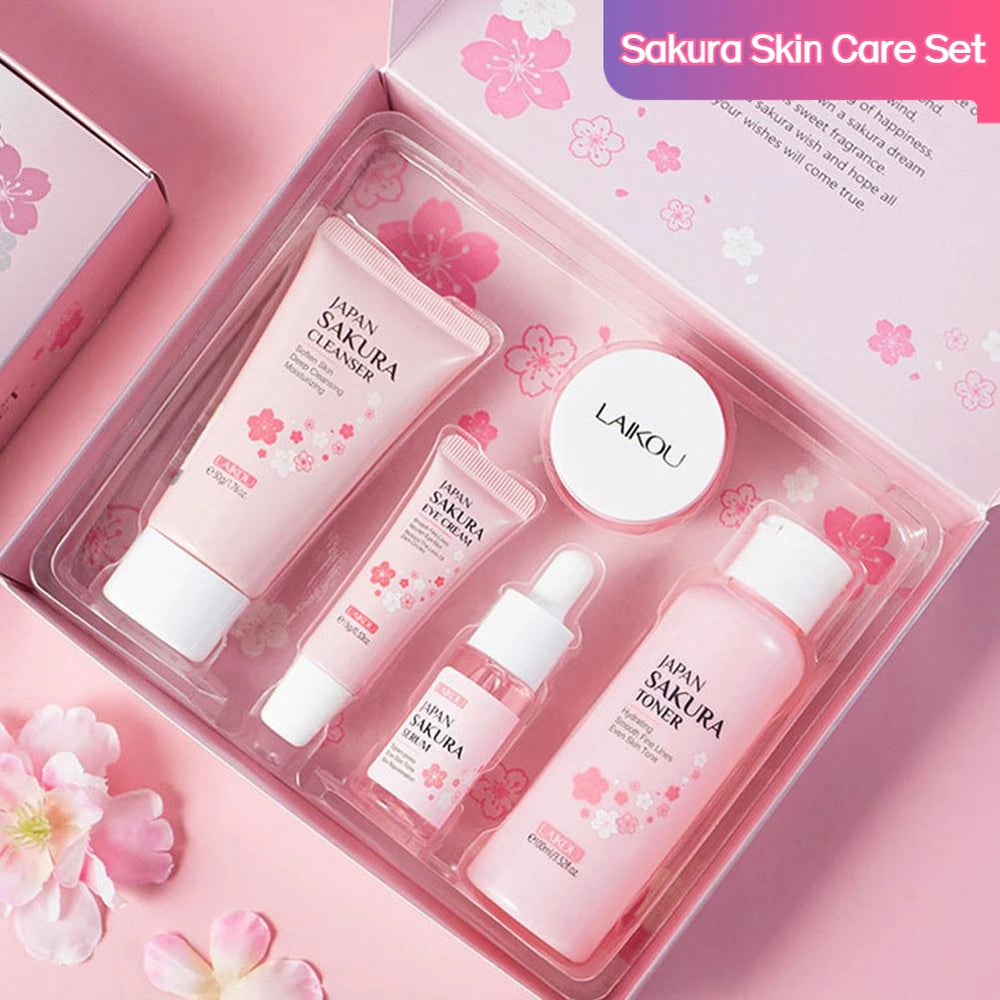 Sakura Skincare Set – Face Cream, Serum, Toner & More