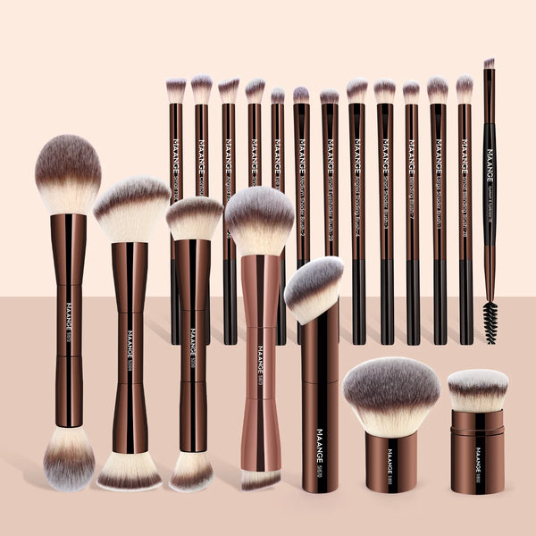MAANGE 20-Piece Pro Makeup Brush Set – Double-Ended & Multi-Purpose