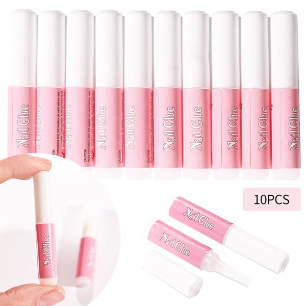 10/100Pcs Super Strong Nail Glue for Acrylic Nails Press On Nails Profession Nail Adhesive Bond Nail Tips Glue Long Lasting Glue