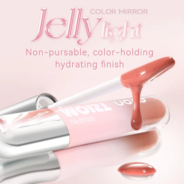 Long-lasting color lipstick, jelly texture lipstick, moisturizing, glossy lip balm, non-greasy, non-fading multi-color lipstick