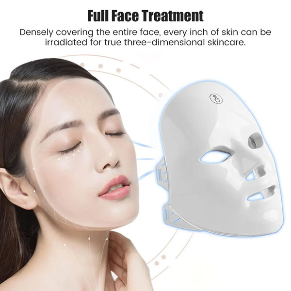 Rechargeable 7-Color LED Facial Mask – Skin Rejuvenation & Lifting