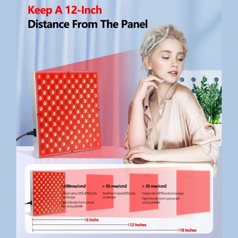 225 LED Red Light Therapy Panel for Facial & Body Recovery