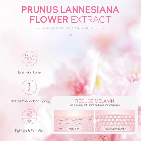 Sakura Skincare Set – Face Cream, Serum, Toner & More