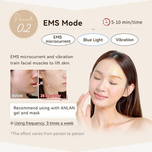 ANLAN Multi-Polar RF Beauty Device EMS Facial Lifting Skin Tightening Anti-Aging Wrinkle 3 Color Light Skincare Massage 24K Gold