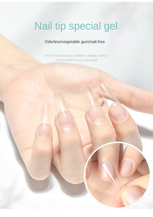 Strong Nail Glue for Acrylic Nail Tips-Fake, Brush On, Quick Dry, Easy Application Durable & Long-Lasting Fast Glue False Nails