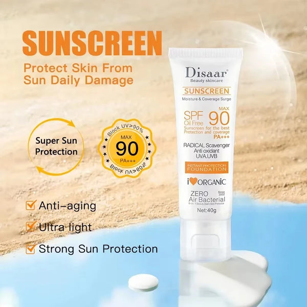 Sunscreen SPF90+ UV Radiation Protection Lsolation Whitening Moisturizing Brightening Face Body Arms Thighs Sunblock Skin Care