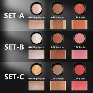 4pcs Cream Contour Kit with Brush – Contour, Highlighter & Blush Sticks