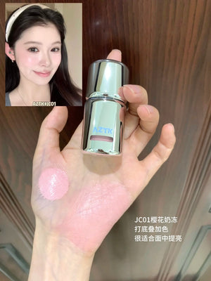 AZTK Liquid Blusher Jello Color Powder JC04  Moisturizing Highlight Beauty Expands Contracts Cheek Matte Face Makeup