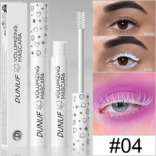 White Slender Curly Waterproof Mascara – Portable & Smudge-Proof