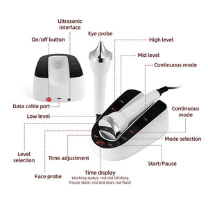 Professional Ultrasound Facial & Eye Beauty Machine: High-Frequency Anti-Aging SPA Device